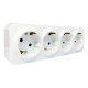 Розетка 4-на із з/к  накладна AWM DARA біла  ІР20