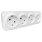 Розетка 4-х накладная AWM DARA белая IP20