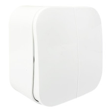 Выключатель 2-кл. накладной AWM DARA белый IP20