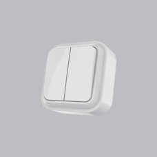 Выключатель 2-кл. накладной AWM TIMA белый IP20