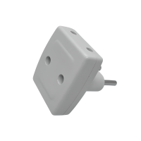 Тройник ERKA 2004, 10A, без ж/к, 3 гнезда, белый