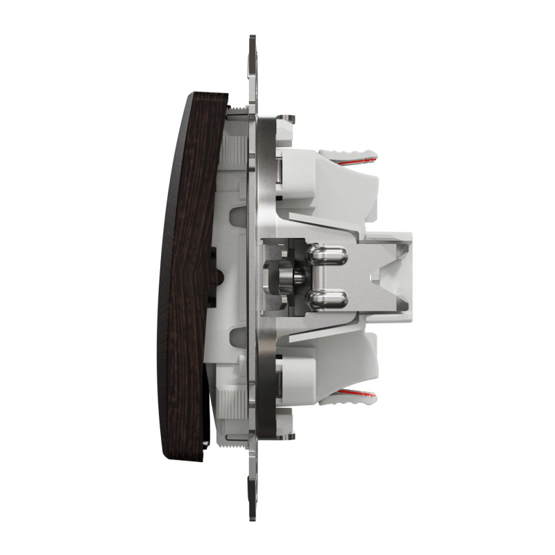 Переключатель двухклавишный проходной 10А-250В Венге Sedna Design Schneider Electric SDD181108