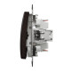 Переключатель двухклавишный проходной 10А-250В Венге Sedna Design Schneider Electric SDD181108