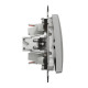 Переключатель двухклавишный алюминий Sedna Design Schneider Electric SDD113108