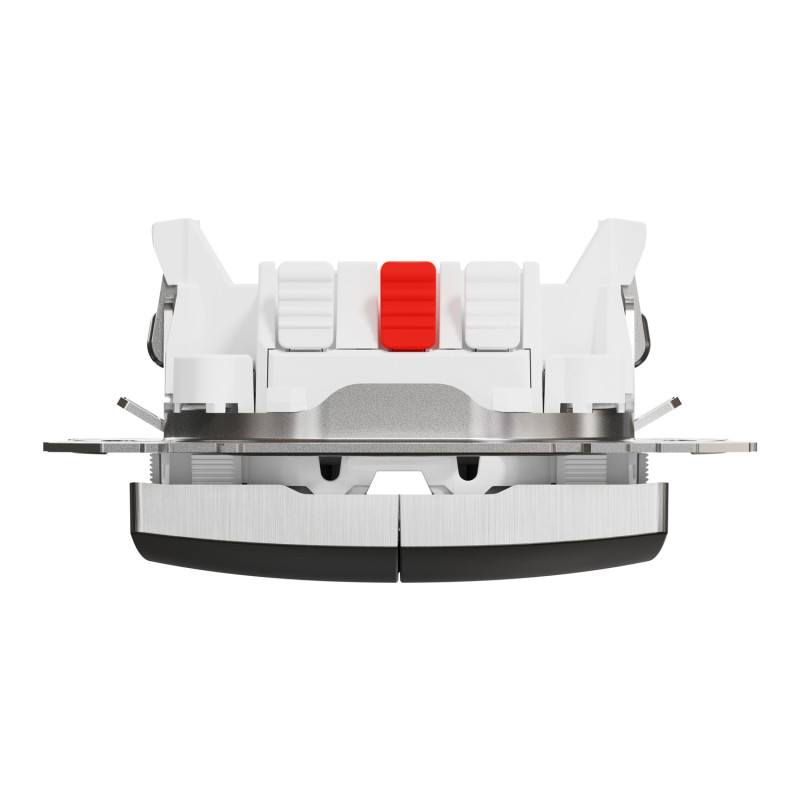 Переключатель двухклавишный матовый алюминий Sedna Design & Elements Schneider Electric SDD170108