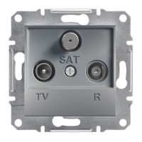 Розетка TV-R-SAT конечная 1 dB Asfora Schneider Electric сталь EPH3500162