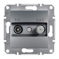 Розетка TV-SAT кінцева 1 dB Asfora Schneider Electric сталь EPH3400162