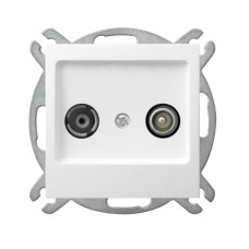 Розетка телевизионная без рамки Ospel AS белая