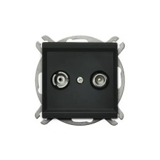 Розетка телевизионная без рамки Ospel Sonata Черная