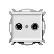 Розетка телевизионная без рамки Ospel Sonata белая