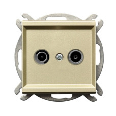 Розетка телевизионная без рамки Sonata Ospel Золото