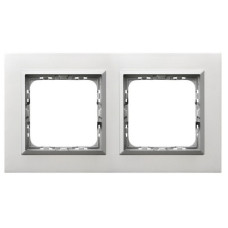 Рамка 2-я горизонтальная Алюминий Ospel Sonata
