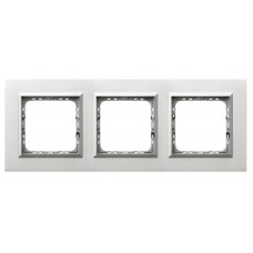 Рамка 3-я горизонтальная Алюминий Ospel Sonata