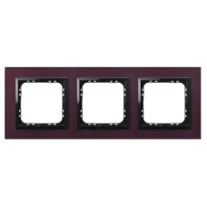 Рамка 3-я горизонтальная Слива стекло Ospel Sonata