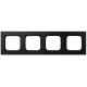 Рамка 4-я горизонтальная Черный Ospel Sonata