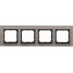 Рамка 4-я горизонтальная Серое стекло Ospel Sonata