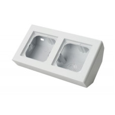 Рамка угловая 2-х белая с рамкой для серии Ospel SONATA