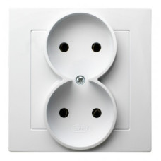 Розетка двойная Ospel AS белая