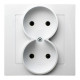 Розетка двойная Ospel AS белая