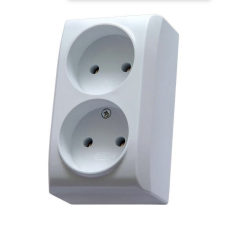Розетка двойная наружная Ospel BIS белая