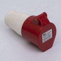 Розетка силовая переносная 214 (3P+PE) 16A 380В IP44 TAKEL (503208)