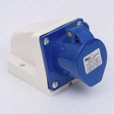 Розетка силовая стационарная 113 (2P+PE) 16A 220В IP44 TAKEL (503201)