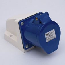 Розетка силовая стационарная 123 (2P+PE) 32A 220В IP44 TAKEL (503219)