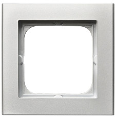 Рамка 1-я горизонтальная Серебро матовое Ospel Sonata