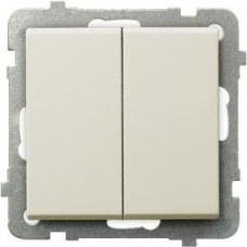 Выключатель двойной проходной без рамки Ospel Sonata Крем
