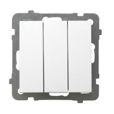 Выключатель тройной без рамки Ospel AS Белый