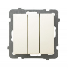 Выключатель тройной без рамки Ospel AS Крем