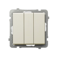 Выключатель тройной без рамки Ospel Sonata Крем