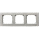 Рамка 3-я горизонтальная Серебро матовое Ospel Sonata