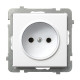 Розетка одинарна без рамки Ospel Sonata біла