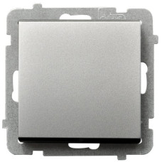 Выключатель 1-й без рамки Sonata Ospel Серебро матовое