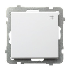 Выключатель 1-й реверсивный без рамки Ospel Sonata Белый