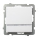 Вимикач 1-й з підсвіткою без рамки Ospel Sonata Білий
