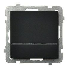 Выключатель 1-й с подсветкой без рамки Ospel Sonata Черный