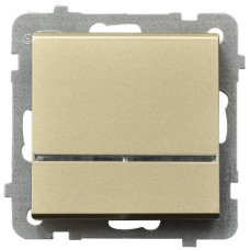 Выключатель 1-й с подсветкой без рамки Ospel Sonata Золото