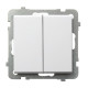 Вимикач 2-й без рамки Ospel Sonata Білий