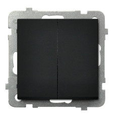 Выключатель 2-й без рамки Ospel Sonata Черный