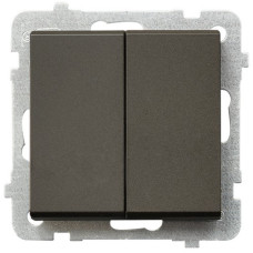 Выключатель 2-й проходной без рамки Ospel Sonata Шоколад
