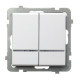Выключатель 2-й с подсветкой без рамки Ospel Sonata Белый