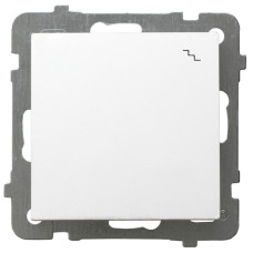 Выключатель одинарный проходной без рамки Ospel AS Белый