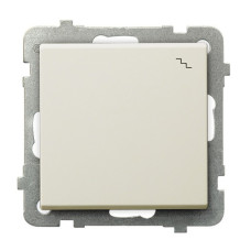 Выключатель одинарный проходной без рамки Ospel AS Крем