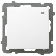 Выключатель одинарный реверсивный без рамки Ospel AS Белый