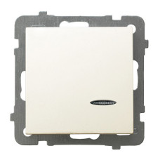 Выключатель одинарный с подсветкой без рамки Ospel AS Крем