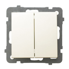 Выключатель двойной без рамки Ospel AS Крем