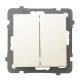 Выключатель двойной без рамки Ospel AS Крем