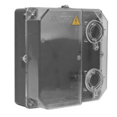 Бокс пластиковый для счетчика Днепр 3ф 2 наружный (прозрачный)